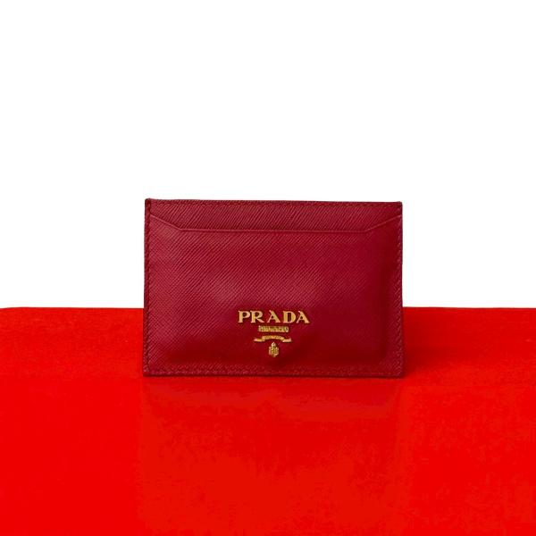 PRADA（プラダ） 極 美品 ロゴ ゴールド 金具 サフィアーノ レザー 本