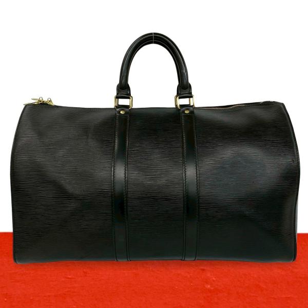 ルイヴィトンLouis Vuitton ボストン キーポル45 ブラック 美品 LOUIS VUITTON（ルイ・ヴィトン） 極 美品 ヴィンテージ キーポル 45