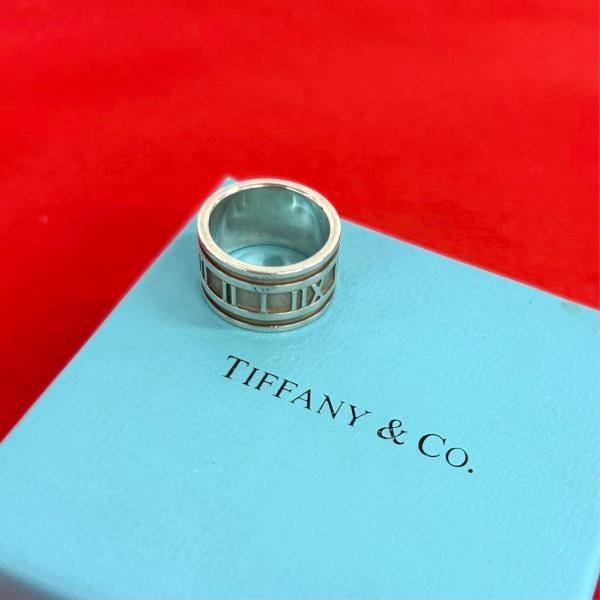 【T】Tiffany & Co.　アトラスワイドリング　12号　シルバー925 TIFFANY&Co.（ティファニー） 極 美品 ワイド アトラス リング