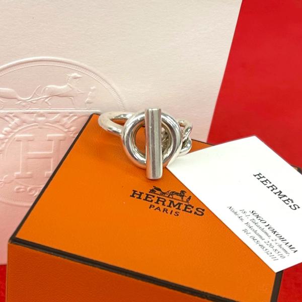 HERMES（エルメス） 極 美品 箱付き クロワゼット GM リング シルバー