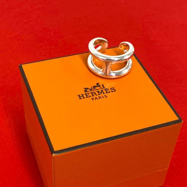 HERMES（エルメス） 極 美品 箱付き オスモズ PM リング シルバー925