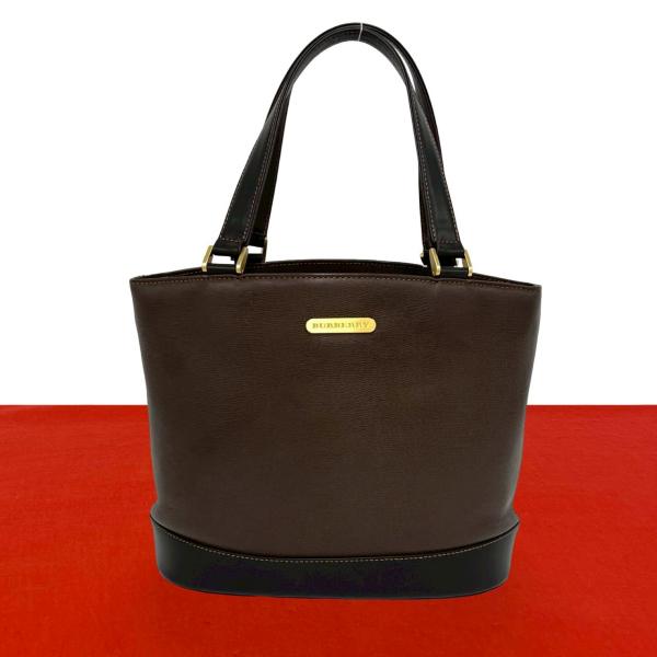 BURBERRY（バーバリー） 極 美品 ロゴ 金具 ノバチェック レザー 本革