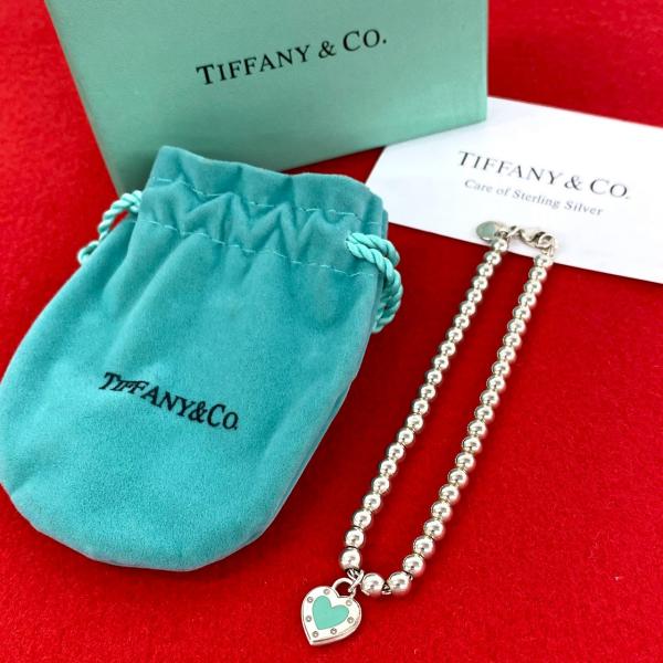 美品 Tiffany&Co. ティファニーリターントゥー シルバー ブレスレット TIFFANY&Co.（ティファニー） 極 美品 箱 袋付き リターントゥ ビーズ