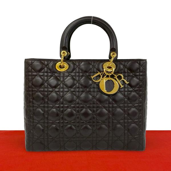 極 美品 Christian Dior ディオール レディディオール カナージュ