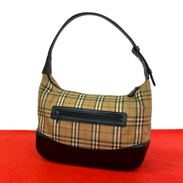 【極美品】【現行】バーバリー　ショルダーバッグ　ノバチェック　ホース刺繍　メンズ BURBERRY（バーバリー） 極 美品 ノバチェック シャドーホース 柄