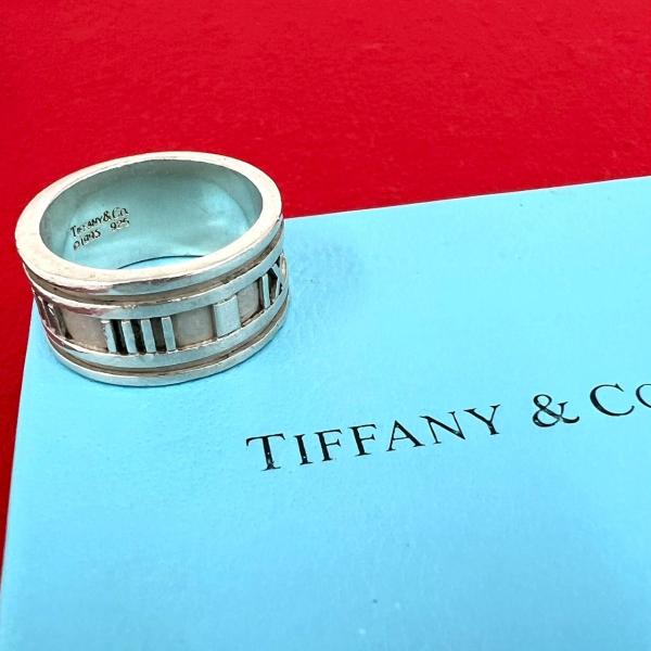 極 美品 TIFFANY&Co. ティファニー ヴィンテージ アトラス ワイド リング シルバー925 指輪 20.5号 アクセサリー シルバー 45288 TIFFANY&Co.（ティファニー） 極 美品 ヴィンテージ アトラス ワイド