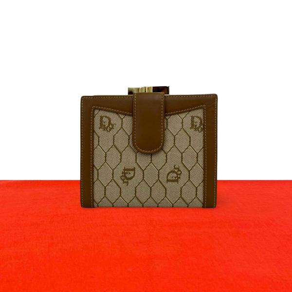 極 美品 Christian Dior ディオール ヴィンテージ ハニカム柄 レザー