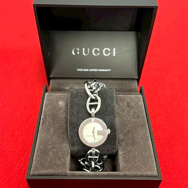 GUCCI（グッチ） 稼働品 極 美品 ロゴ チャーム ステンレススチール