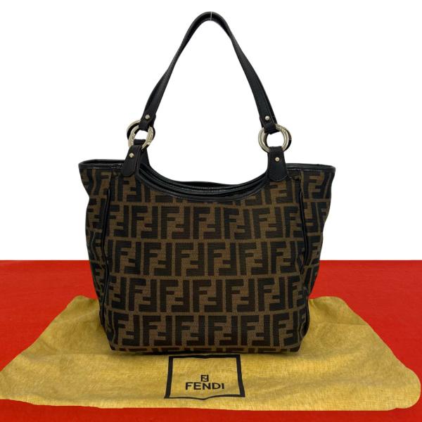 極美品 フェンディ ズッカ FFロゴ ボストンバッグ トートバッグ ハンドバッグ FENDI（フェンディ） 極 美品 保存袋付 ヴィンテージ ズッカ FF 柄