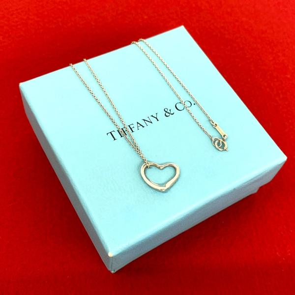 極美品 Tiffany オープンハート xxs ネックレス 925 箱 保存袋 TIFFANY&Co.（ティファニー） 極 美品 ヴィンテージ オープンハート
