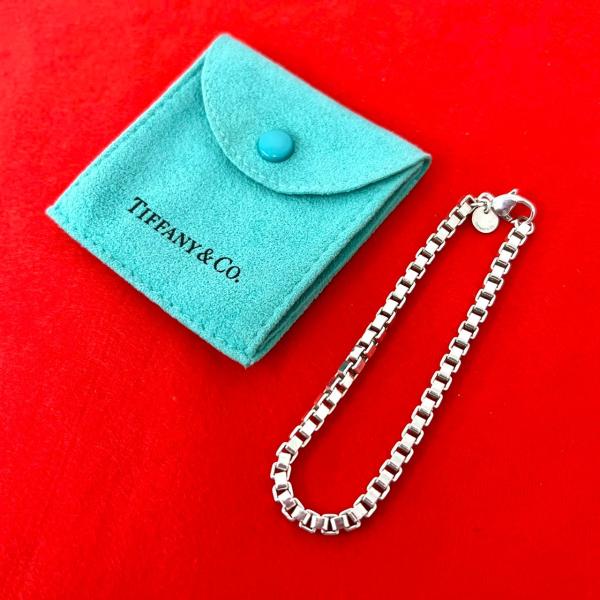 【人気・即売れ】ティファニー ベネチアン ブレスレット シルバー 925 刻印有 TIFFANY&Co.（ティファニー） 極 美品 保存袋付き ベネチアン