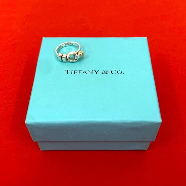 TIFFANY&Co.（ティファニー） 極 美品 フラットワイヤー リング フック