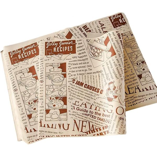 【調理をもっと楽しく】 おしゃれな包装紙で食材をさらに美味しく演出し、食事もさらに楽しく！直接食品をラッピングしていただけます。油分の多い食品も油染みしにくいです。丈夫で破れにくく、食品の包装紙としても安心できます。【サイズ】38cm×28...