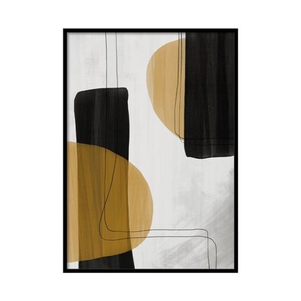 モダンアート　抽象画　北欧　アートパネル　油絵 Amazon.co.jp: アートパネル 北欧 抽象 幾何 3枚セット飾り絵 ポスター