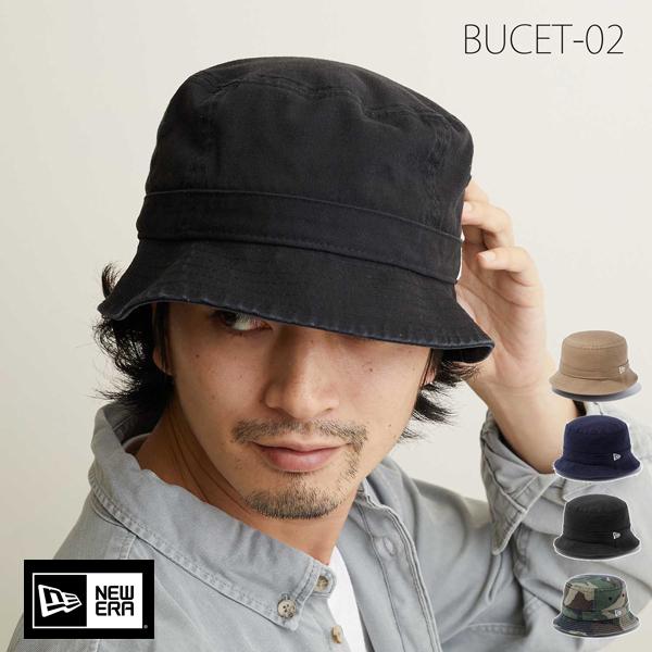ニューエラ バケットハット BUCKET-02 メンズ レディース 帽子 黒 迷彩 