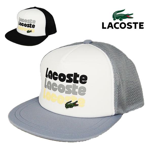 ラコステ メッシュキャップ L1305 LACOSTE 黒 ブラック グレー LACOSTE（ラコステ） メッシュキャップ L1305 LACOSTE 黒 ブラック