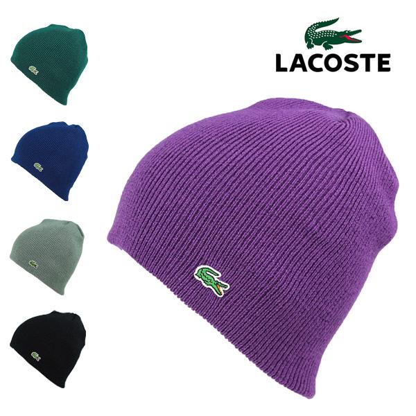 LACOSTE（ラコステ） ニット帽 L1387 メンズ レディース ブラック 黒
