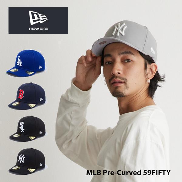 ニューエラ(NEW ERA)の59FIFTYをベースに、バイザーをあらかじめカーブさせたプレカーブ仕様のコレクションです。フロントにMLB（メジャーリーグ）のロゴをレイアウトしました。カラーはブラック×ブラックフラッグ（ヤンキース）、ブラッ...