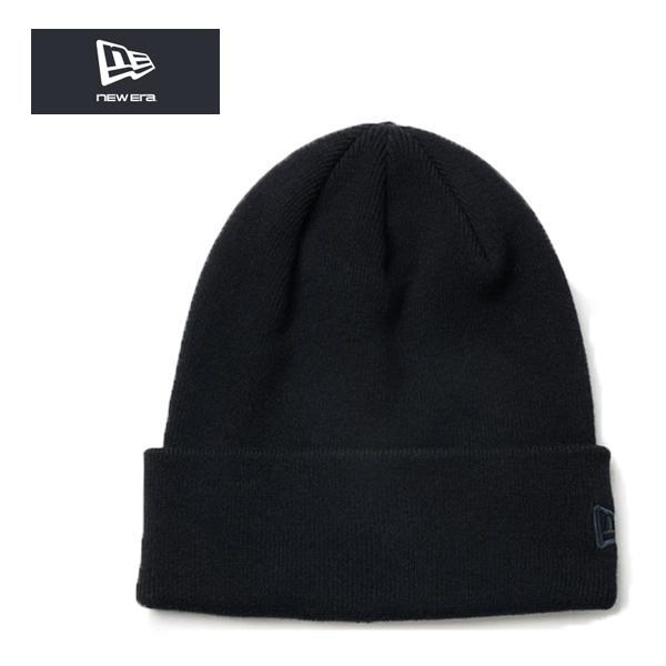 ブラックニット帽 新品未使用 NEW ERA（ニューエラ） ニット帽 ベーシック カフニット コットン 綿
