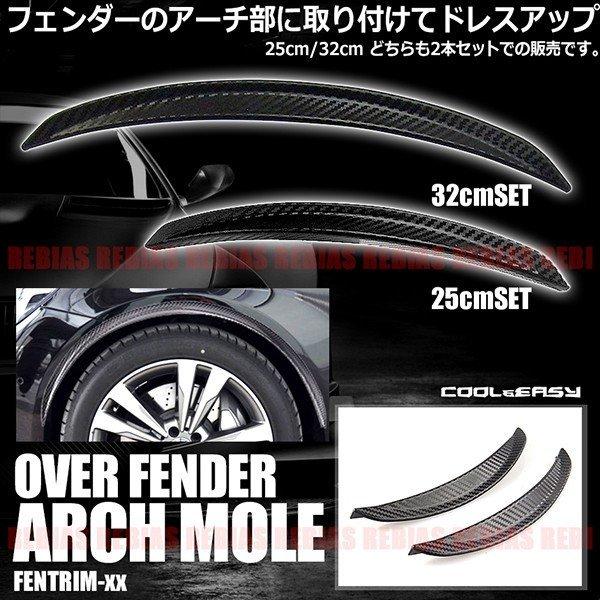 フェンダートリム フェンダー トリム モール 2本セット ドライカーボン調 マッドガード