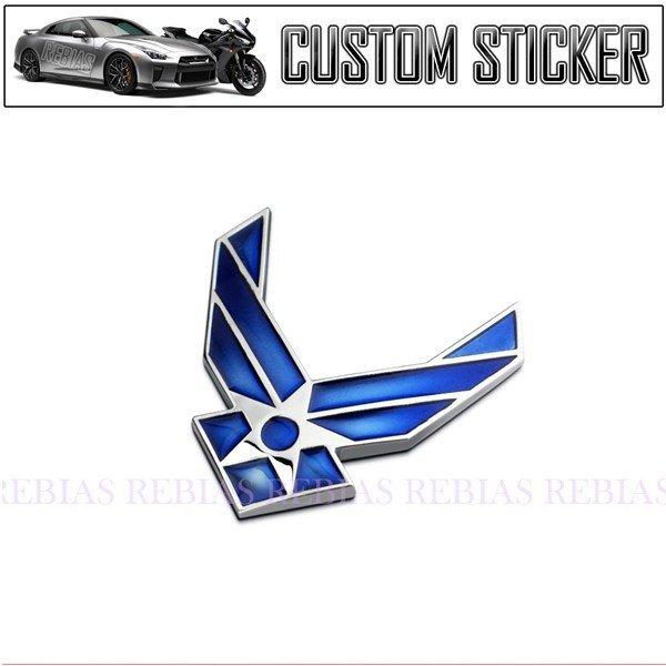 エンブレム アメリカ 空軍 US ステッカー カスタム パーツ カー用品 3D マーク スター