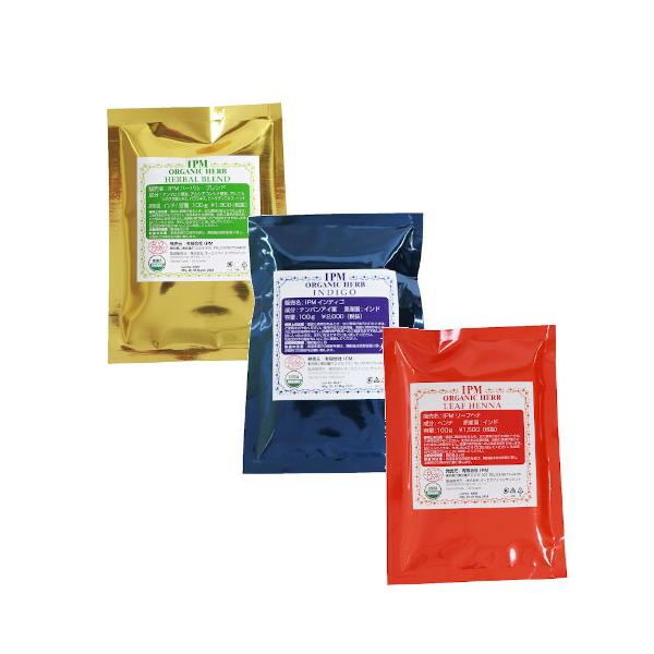 ナチュラルヘナ・ハーバルブレンド・インディゴブルー３種類のセット。天然のヘアケア剤ヘナで髪もカラダも美しくハーブの粉だけでつくられた天然のヘアケア剤。「ナチュラルヘナ」「インディゴブルー」「ハーバルブレンド」の３種類の粉を混ぜて使用します。...