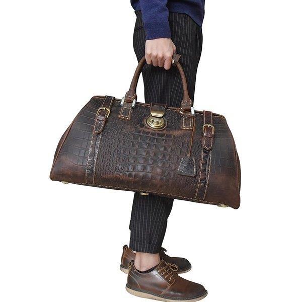 日本最大級の品揃え ボストンバッグレザーメンズニ柄本革トラベルバッグ出張鞄旅行鞄ブラウン機内持ち込みゴルフ鞄旅1泊2日出張帰省全国上品宅配無料