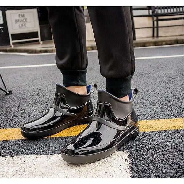 レインブーツ メンズ 雨靴 ショート レインシューズ 滑り止め 梅雨 靴 雨の日 ビジネス カジュアル アウトドア 通勤 大きいサイズ 軽量 スニーカー 防水 くつ Xrxlibin Liptonツェルマ 通販 Yahoo ショッピング