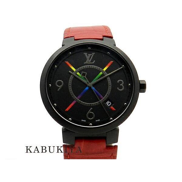 ルイ ヴィトン タンブールスリム レインボー Qa113 ステンレス Ss 革ベルトブラック メンズ 人気 腕時計 クォーツ Qz エックス 中古 ok 歌舞伎屋 X シルバーバンク 通販 Yahoo ショッピング