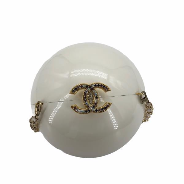 話題の人気 シャネル CHANEL ストーンボール VIP限定ホワイト チェーン
