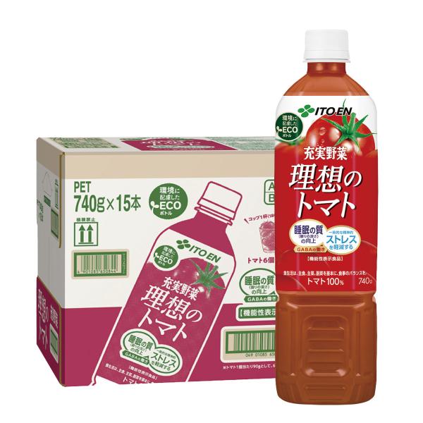 伊藤園（ITO EN） あすつく 送料無料 理想のトマト 740ml×1ケース/15本