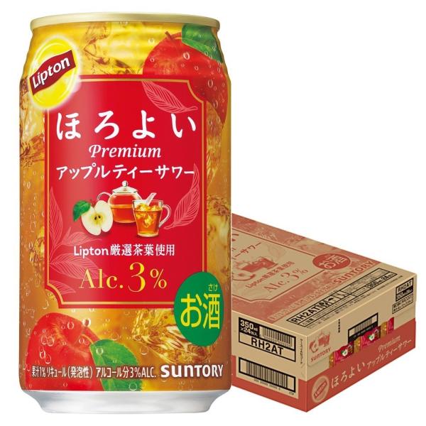 他サイト： あすつく 送料無料 サントリー ほろよい Lipton リプトン アップルティーサワー 350ml×1ケース/24本の商品画像
