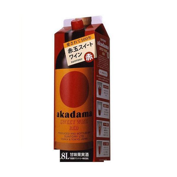 他サイト： あすつく サントリー 赤玉スイートワイン 赤 パック 1800ml 1.8L 1本 wineの商品画像