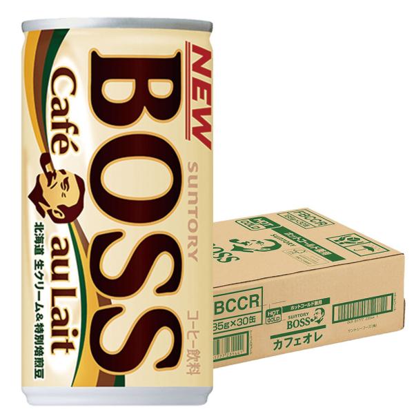 10/1〜10/3限定全品P3% 送料無料 サントリー BOSS ボス カフェオレ 185ml×30本 /1ケース あすつく