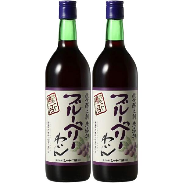 送料無料 シャトー勝沼 酸化防止剤無添加 ブルーベリーワイン 720ml×2本