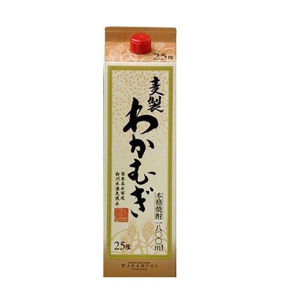 高千穂酒造 本格麦焼酎 わかむぎ 25度 パック 1800ml 1.8L 1本