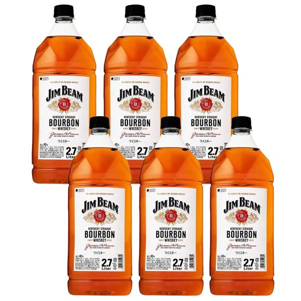 SUNTORY（サントリー） 送料無料 ジムビーム ホワイト 2700ml 2.7L×6本