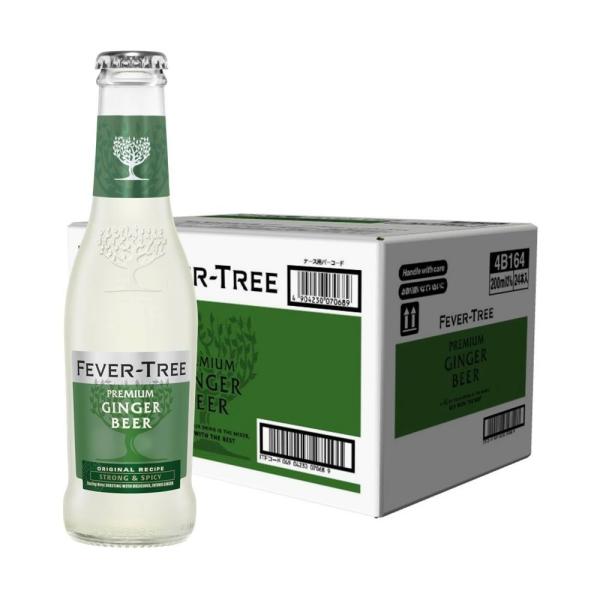 送料無料 アサヒ Fever-Tree フィーバーツリー プレミアム ジンジャービア 瓶 200ml×1ケース/24本