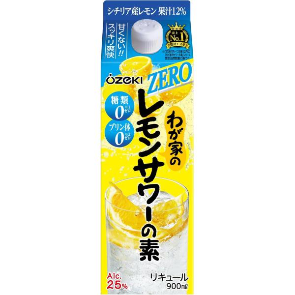 【内容量】900ml【原材料】醸造用アルコール（国内製造）、濃縮レモン果汁、還元難消化性デキストリン、米焼酎／香料、酸味料【アルコール度数】25％【商品説明】健康や体脂肪は気になるけどおいしいレモンサワーが飲みたい! という方へ。炭酸水で割...