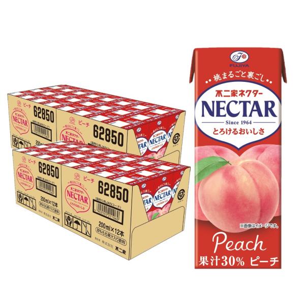 ネクター 送料無料 伊藤園 不二家 ピーチ 紙パック 200ml×2ケース/48本
