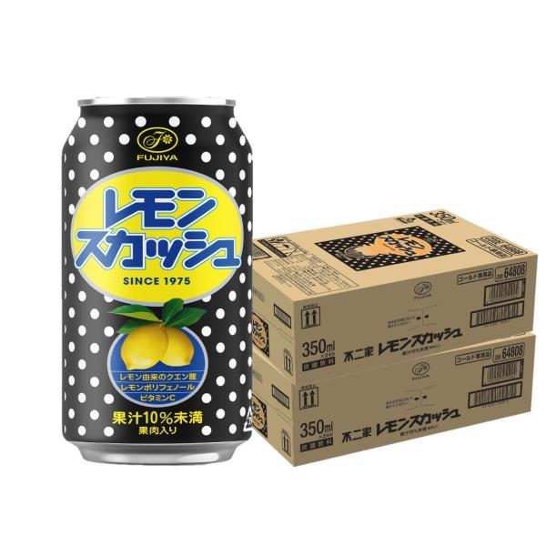 MAKINO & CHIHARU レモンスカッシュ缶 2缶セット レモンスカッシュ 送料無料 伊藤園 不二家 缶 350ml×2ケース/48本