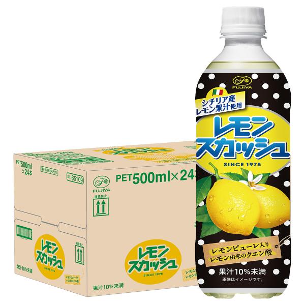 レモンスカッシュ 送料無料 伊藤園 不二家 PET 500ml×1ケース/24本