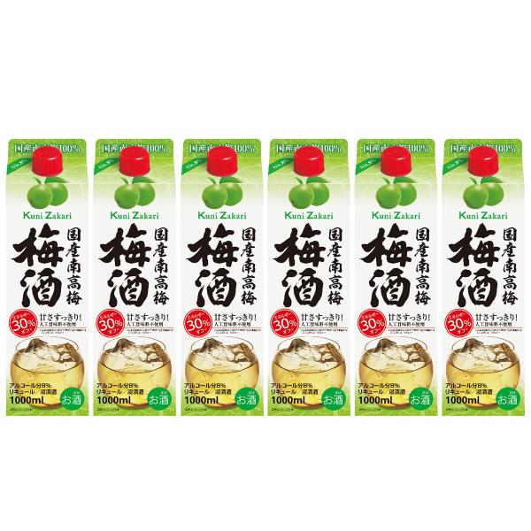送料無料 國盛 国産南高梅 梅酒 1000ml 1L パック 1ケース/6本 北海道・沖縄県・東北・四国・九州地方は必ず送料がかかります