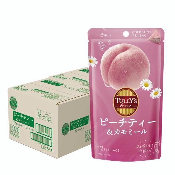 送料無料 伊藤園 TULLY’S＆TEA ピーチティー＆カモミール 36g(12袋)×20個 紅茶 ティーバック タリーズ