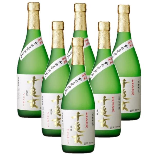若潮酒造 送料無料 本格焼酎 かめ壺貯蔵 千亀女 麦 25度 720ml×6本