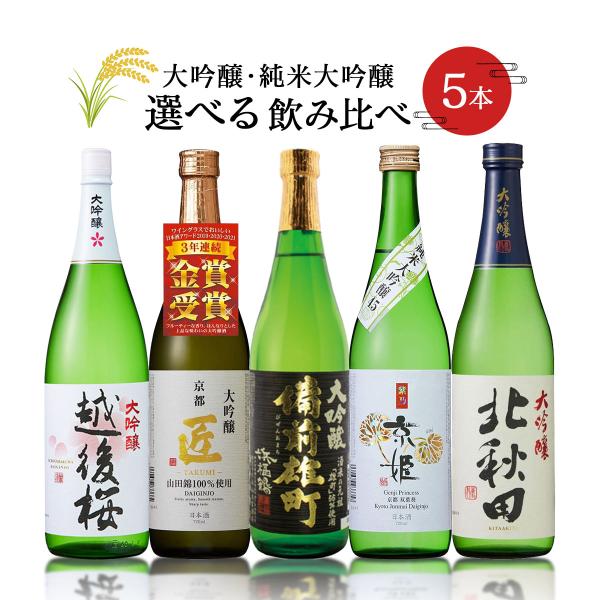 飲み比べ 720ml - 5 本セット 飲み比べ 720ml - 5 本セット 日本酒 セット 大吟醸 飲み比べ 720ml 5