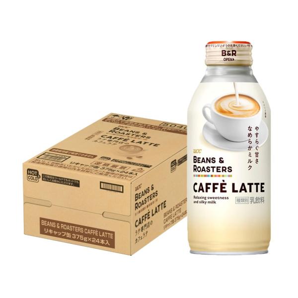 他サイト： 送料無料 UCC BEANS&amp;ROASTERS CAFFE LATTE カフェラテ ボトル缶 375ml×24本 ビーンズ アンド ロースターズの商品画像