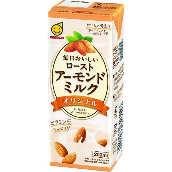 他サイト： 送料無料 マルサンアイ 毎日おいしいローストアーモンドミルク オリジナル 200ml×1ケース/24本の商品画像
