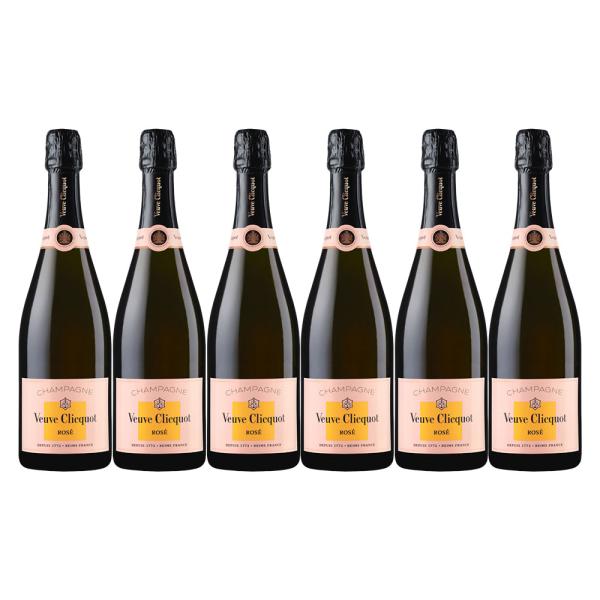 送料無料 正規品 箱なし ヴーヴ・クリコ ローズラベル 750ml×6本［ロゼ