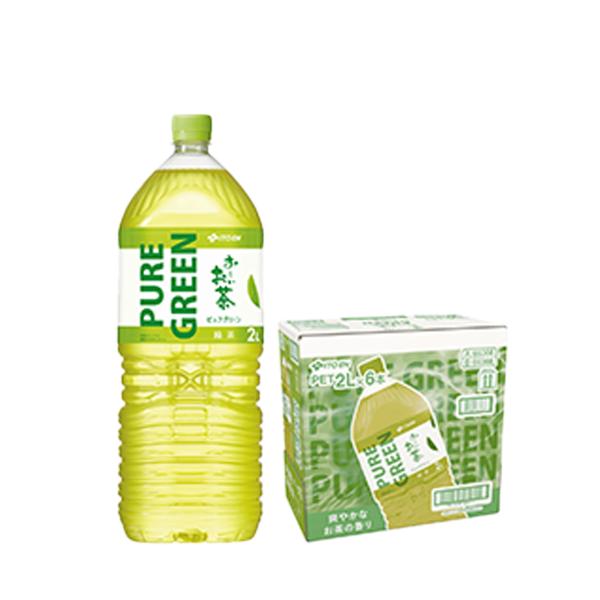 送料無料 伊藤園 お〜いお茶 ピュアグリーン 2000ml 2L×1ケース/6本
